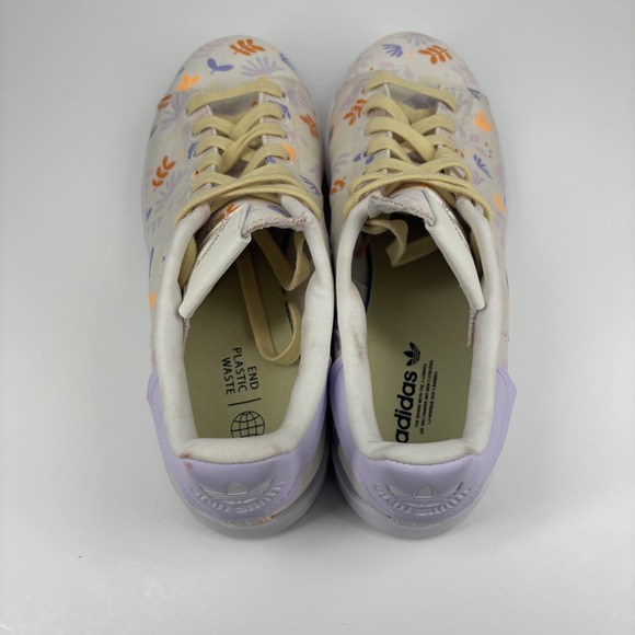 Adidas Stan Smith Plant Appreciation Day Women's 9 Cloud White Purple Sneakers‎ - Picture 7 of 16